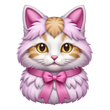 Cat Wearing ribbon  sticker