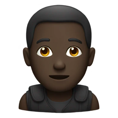 Dark man sitting on  sticker