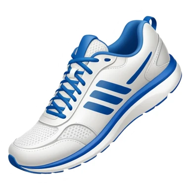 A running shoe or stylized sneaker, symbolizing activity, sport and movement. Minimalist emoji style. sticker