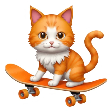 Cat on a skateboard sticker