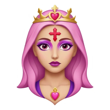 Sacred heart pink violet woman sticker