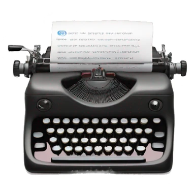 Typewriter with hearts sticker