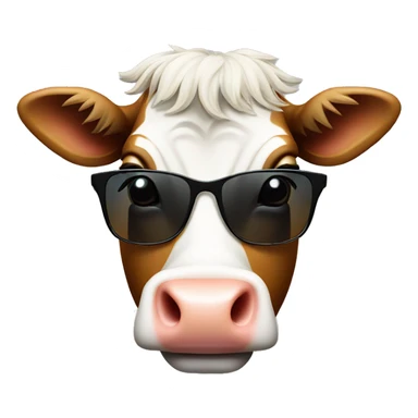 Kuh mit Sonnenbrille  sticker