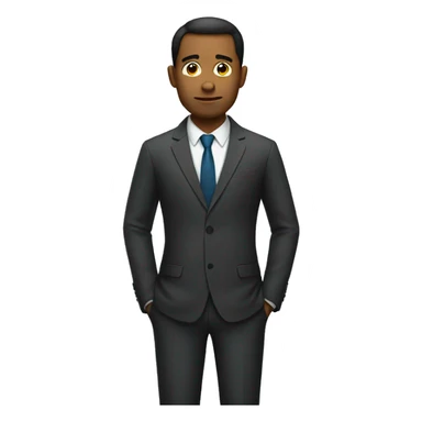 man in suit worry sticker