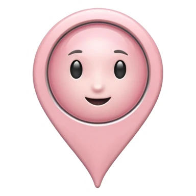 pale pink location pin sticker