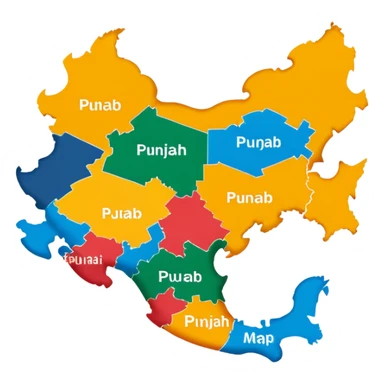 Punjab map sticker