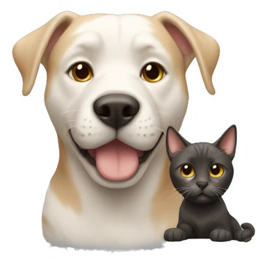 cat with a dog sticker