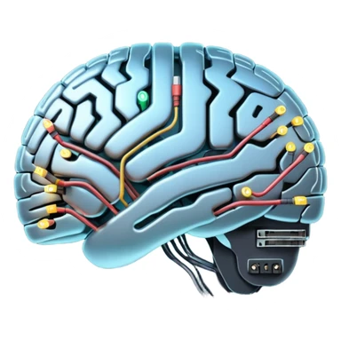 generate a realistic AI emoji based on an electronic brain sticker