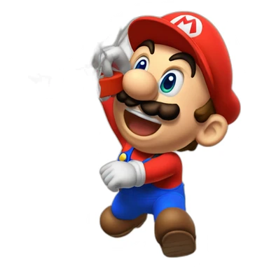 Mario qui met un dunk sticker