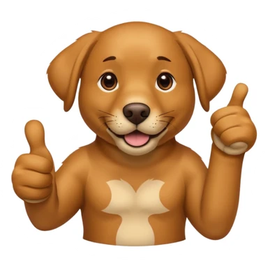 An adult Labrador's paw giving a thumbs up. sticker