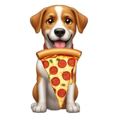 perro bodeguero con pizza sticker