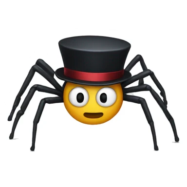 Spider with top hat sticker