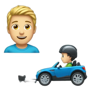 boy on wheelchair and car sticker