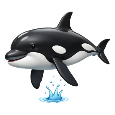3d style orca sticker