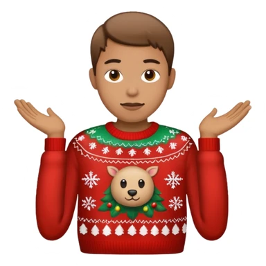ugly christmas sweater sticker