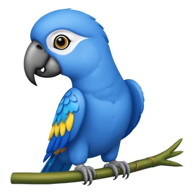 blue parrot  sticker