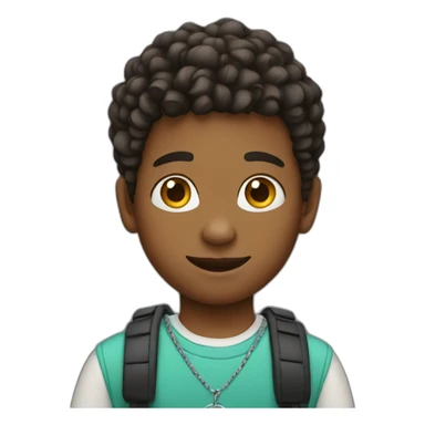 boy with hoop earrings sticker