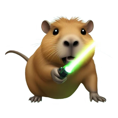 Capybara shooting laser out of eyes sticker