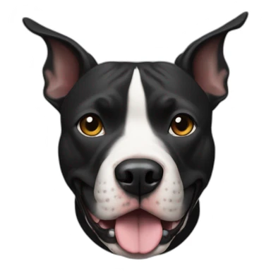 Una perra pitbull negra sticker