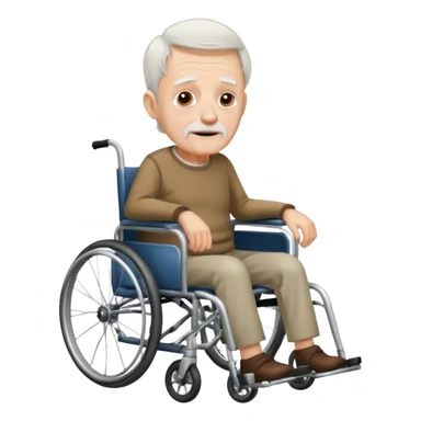 an old man in a wheelchair sticker
