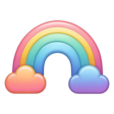 Girly Pastel rainbow sticker