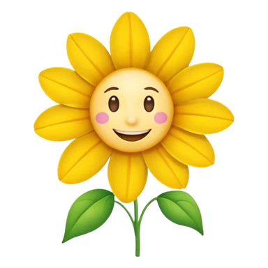 a flower with a personality sticker