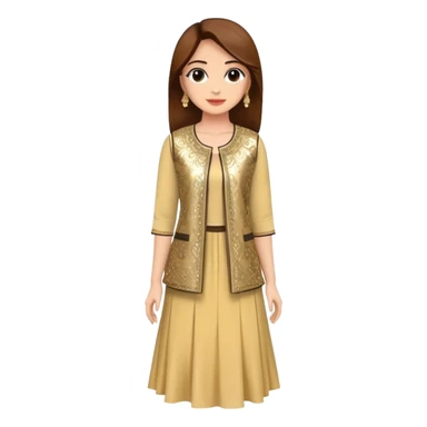 Layered kurti with jacket style and sequin work sticker