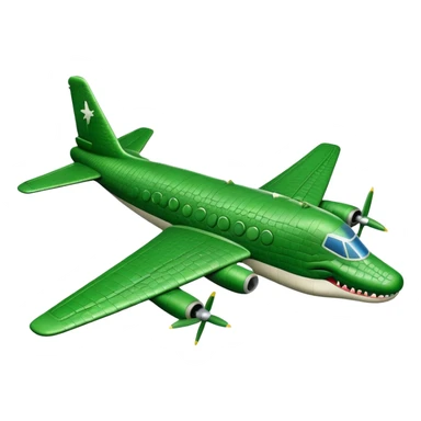 crocodile shaped bomber airplane sticker