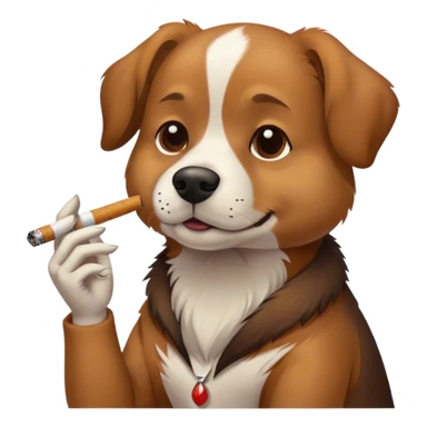 Dog smoking a cigarette  sticker