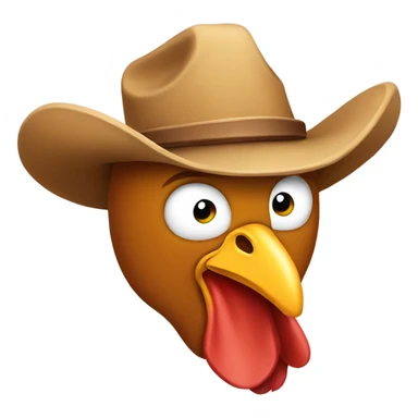 Cowboy chicken sticker