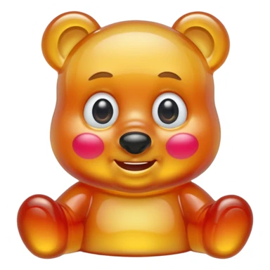 gummy bear with eyes and blond hair sticker