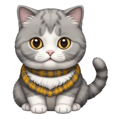 Scottish fold cat emoji  sticker