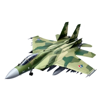 SU-35 Jet - Sukhoi (Model Year: 2020) (Iconic colour: Camouflage green) sticker