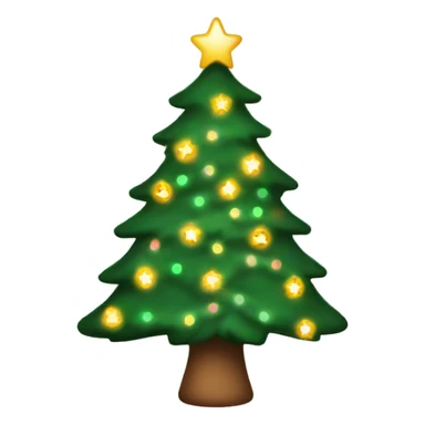 Christmas tree with twinkle lights  sticker