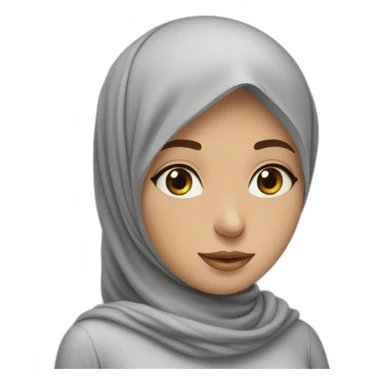 Short girl blanc avec hijab sticker