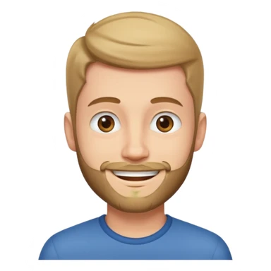 young man with a short beard, happy birthday boy sticker