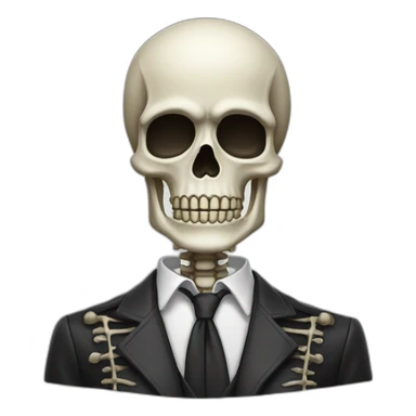 Skeleton afro suit sticker