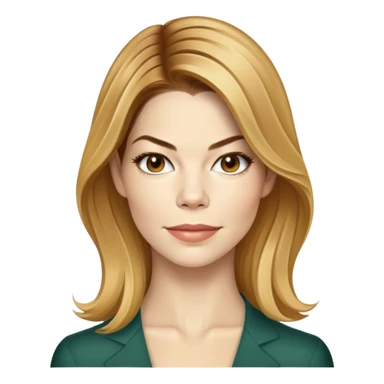 Michelle Monaghan with honey blonde hair, female actress portrait sticker