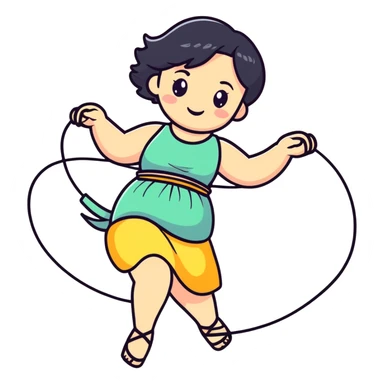 girl in a top up to her belly button twirls a lasso in her hands sticker