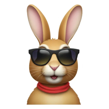 Rabbit with sunglasses sticker