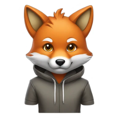gaming Fox with a hoodie sticker