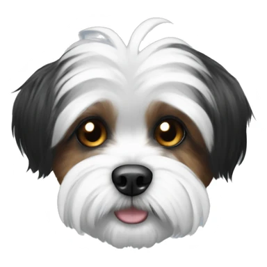 Black and white shorkie sticker