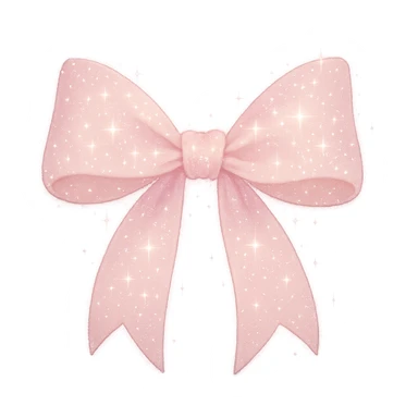 sparkling girly bow, soft and dreamy sticker