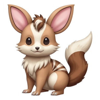 Furret-Linoone-Minccino-Eevee-fusion sticker