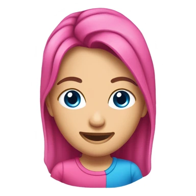 bola de color rosa sonriente con zapatos azules sticker