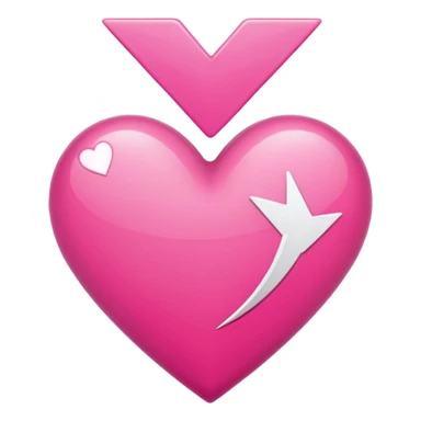 pink arrow heart sticker