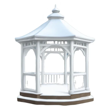 White gazebo in snow sticker