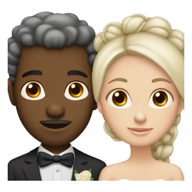 ￼ interracial wedding, white woman, black man sticker