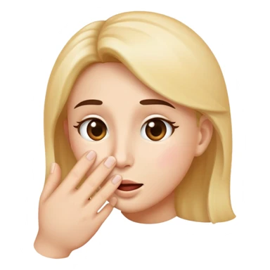face whispering, hand cupped to mouth, classic emoji look sticker