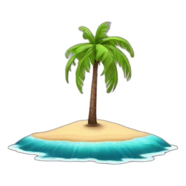 burgundy palm, on a small island sticker